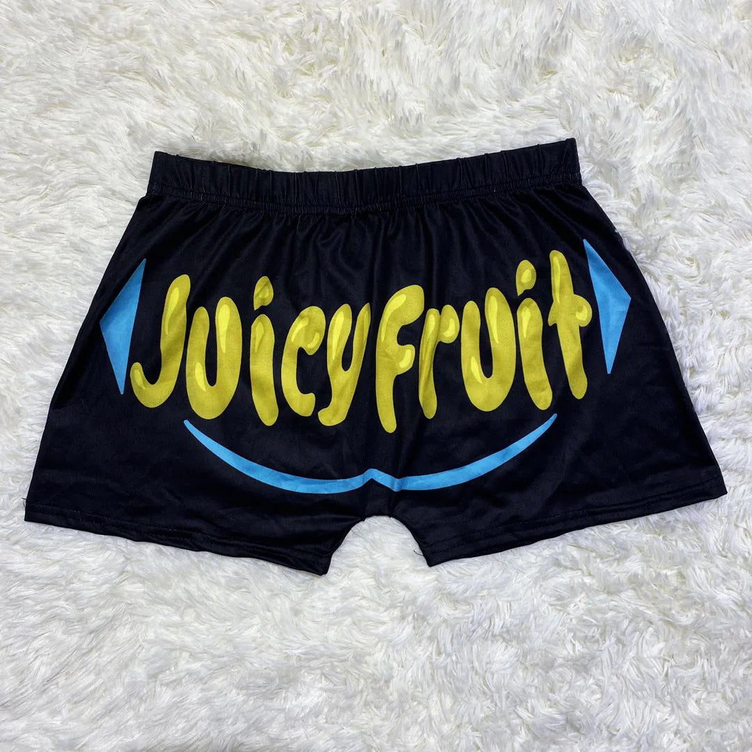 High wasted juicy fruit booty shorts for women